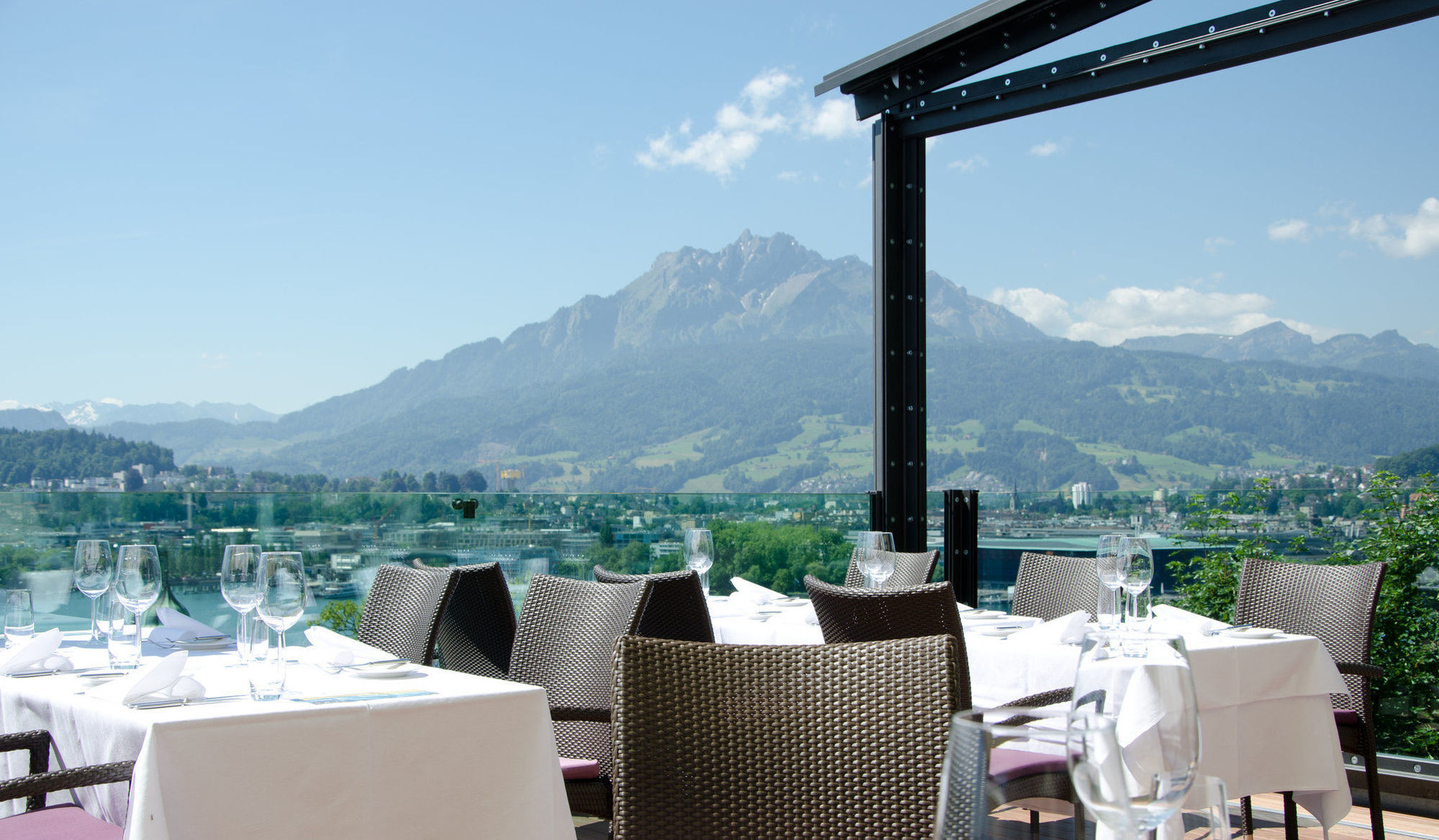 Art Deco Hotel Montana Lucerne Ресторан фото